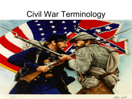 Civil War Terminology