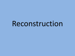 Reconstruction - Buncombe County Schools System
