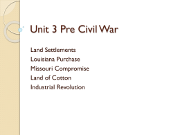 Unit 3 Pre Civil War - Browerville Public Schools
