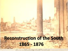 US History Lesson Plan - Reconstruction - 1-13-11
