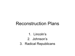 Reconstruction Plan