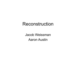 Reconstruction pptweissman jacib