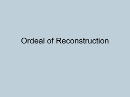 Ordeal of Reconstruction - Methacton School District