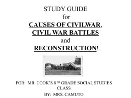 Civil War Study guide