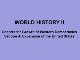 C11, S4 - Expansion of the United States