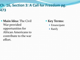 Ch. 16, Section 3: A Call for Freedom pg. 473