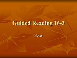 Guided Reading 16-3