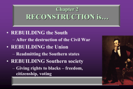 Reconstruction - OCPS TeacherPress