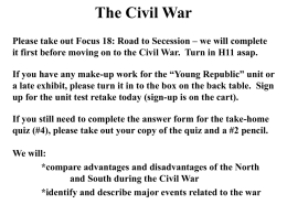 Civil War Part I