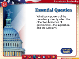 Constitutional Powers (cont.)