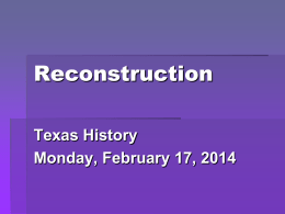 What is Reconstruction?