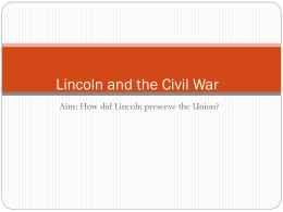 Lincoln and the Civil War