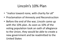 Lincoln*s 10% Plan