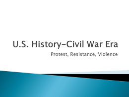 US History-Civil War Era - Algonac Community Schools
