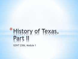 History of Texas, IIx