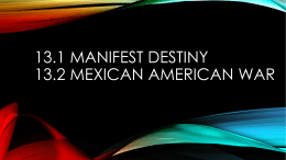 13.1 Manifest Destiny