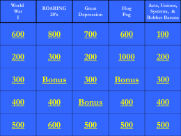 EOC 1st Semester Review Jeopardy Game