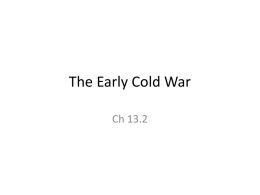The Early Cold War