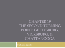 Chapter 19 The second turning point: Gettysburg, Vicksburg