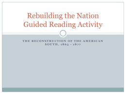 Rebuilding the Nation Guided Reading Activity - pams-byrd