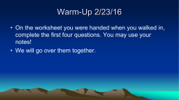 Warm-Up 2/23/16