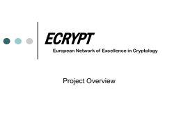 ecrypt - CORDIS
