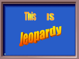 Latin America Jeopardy Game