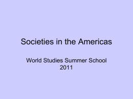 Societies in the Americas