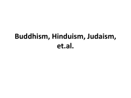 Buddhism, Hinduism, Judaism, et.al. - Mr. Sorrell
