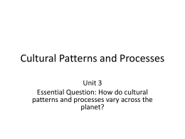 Cultural Patterns and Processess
