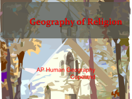 Geography of Religion - Harrison High School