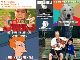 LEARNING*Classical Conditioning
