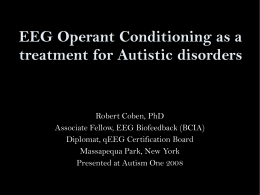 EEG Spectrum Science Council: Neurofeedback for Autistic