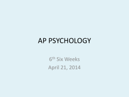 AP PSYCHOLOGY - Anderson High School
