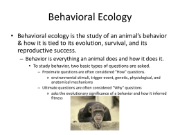 Behavioral Ecology - Santa Susana High School