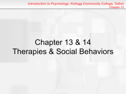 Chapter 13: Therapies - Kellogg Community College