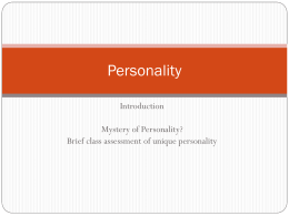 Personality - Clinton Community College