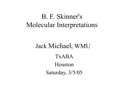 Skinner's Molecular Interpretations