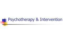 Psychotherapy & Intervention