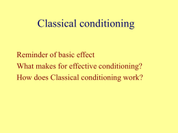 Classical conditioning