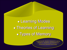 Vessels on Learning & Memory
