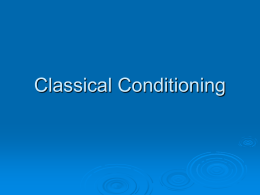 Classical Conditioning - Lincoln Park High School