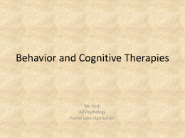 Behavior Therapies