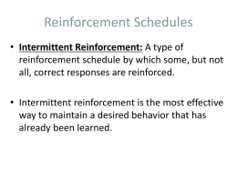 Reinforcement Schedules