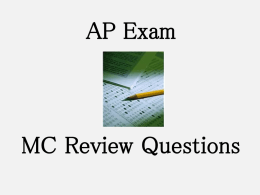 AP Exam MC Review Questions