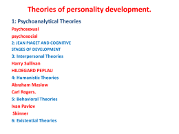 Theories of personality development.