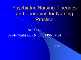 Theories and Therapies for Nursing Practice