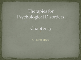 Ch 13 Notes Therapies