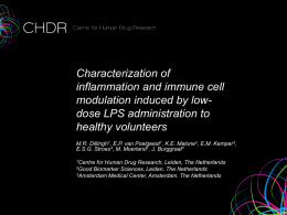 Inflammation and LPS hyporesponsiveness induced