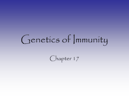 Genetics of Immunity